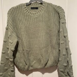 Cropped knit sweater
